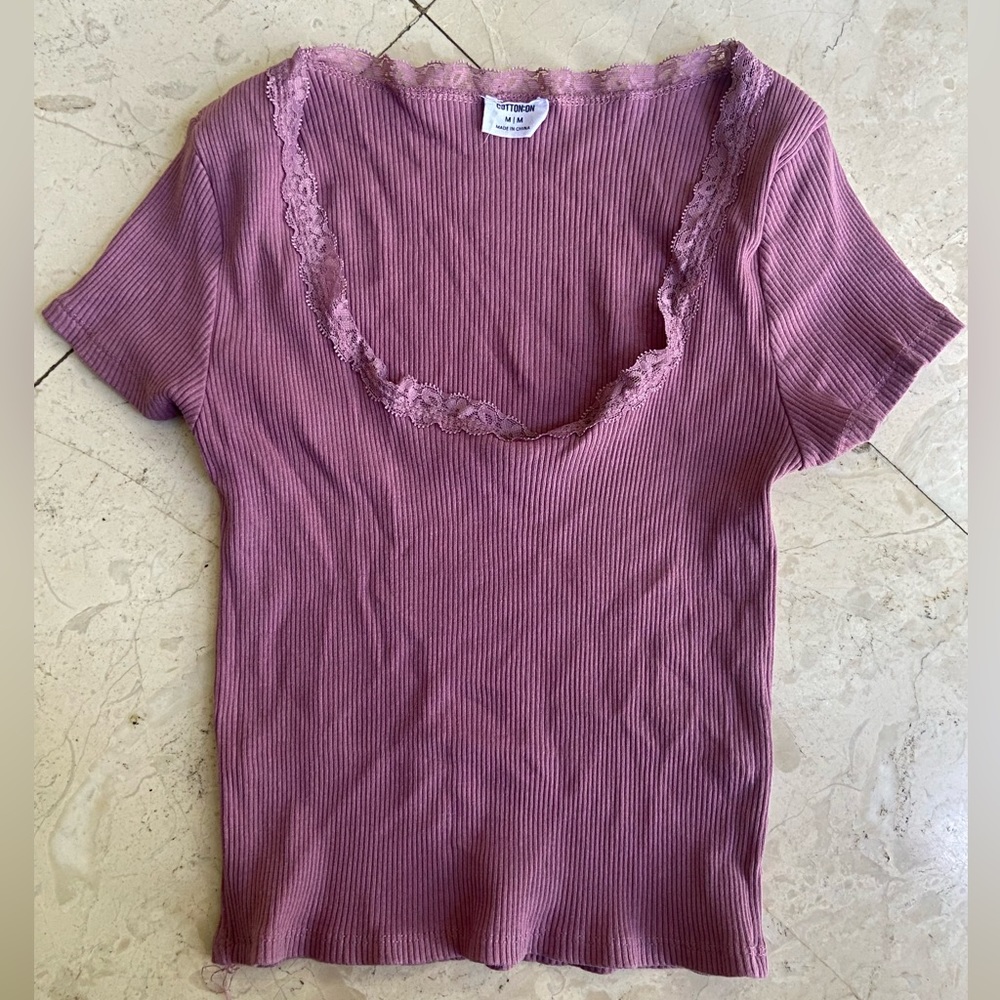 COTTON ON LACE TRIM TOP